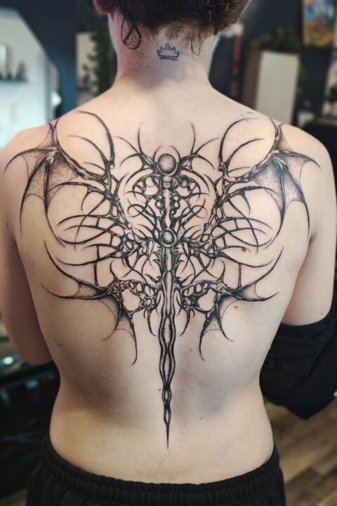 Cyber sigilism tattoo design
