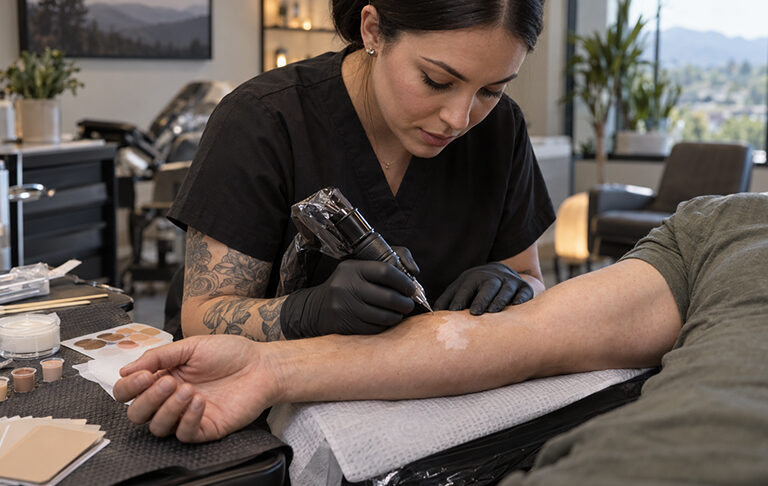 Does vitiligo camouflage tattooing hurt more than a standard tattoo