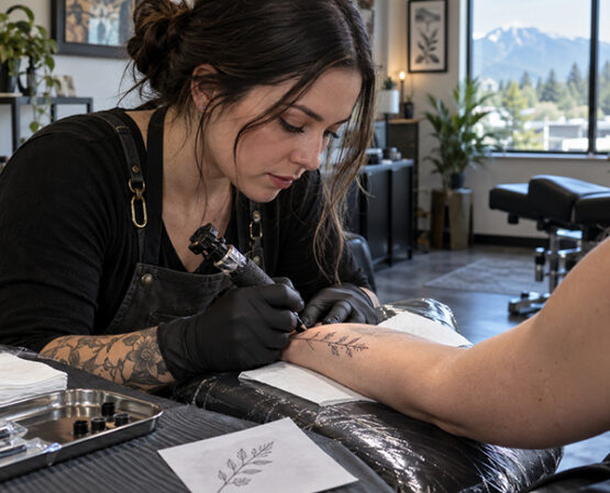 How long does a small fine line tattoo typically take to complete