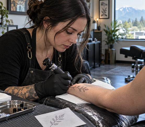 How long does a small fine line tattoo typically take to complete