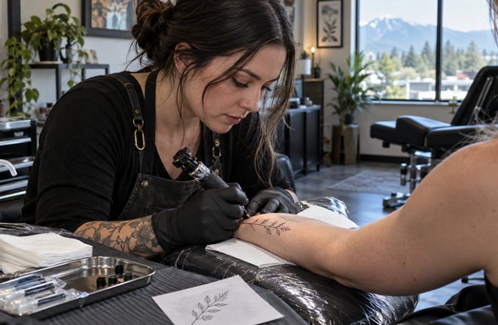 How long does a small fine line tattoo typically take to complete