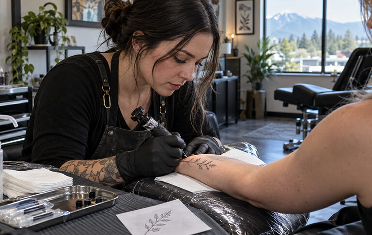 How long does a small fine line tattoo typically take to complete