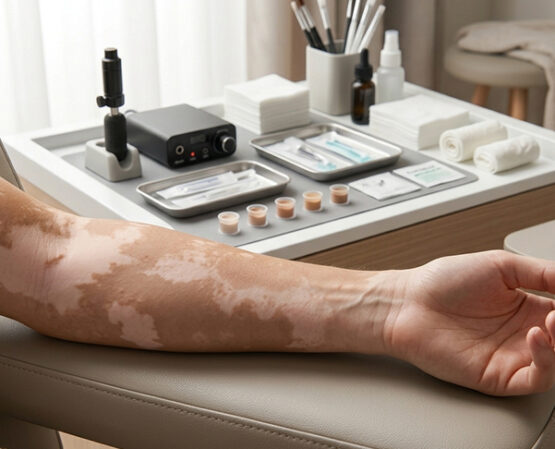 How long does vitiligo skin camouflage last before it needs a touch-up