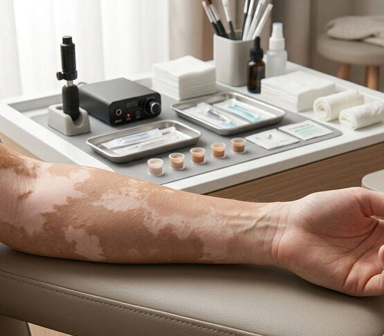 How long does vitiligo skin camouflage last before it needs a touch-up